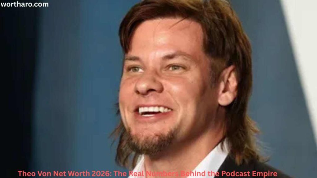 Theo Von smiling at a public event while highlighting his podcast success and Theo Von Net Worth.