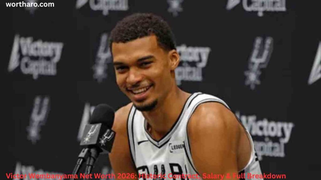 Victor Wembanyama Net Worth – smiling during a San Antonio Spurs press conference