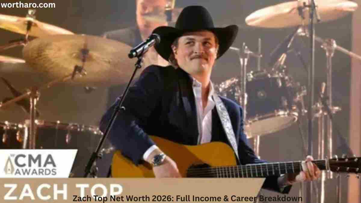 Zach Top performing live on stage with guitar at the ACM Awards – Zach Top Net Worth