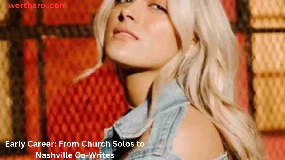 Alana Springsteen in a denim outfit during the early years of her music journey, featuring Alana Springsteen Net Worth