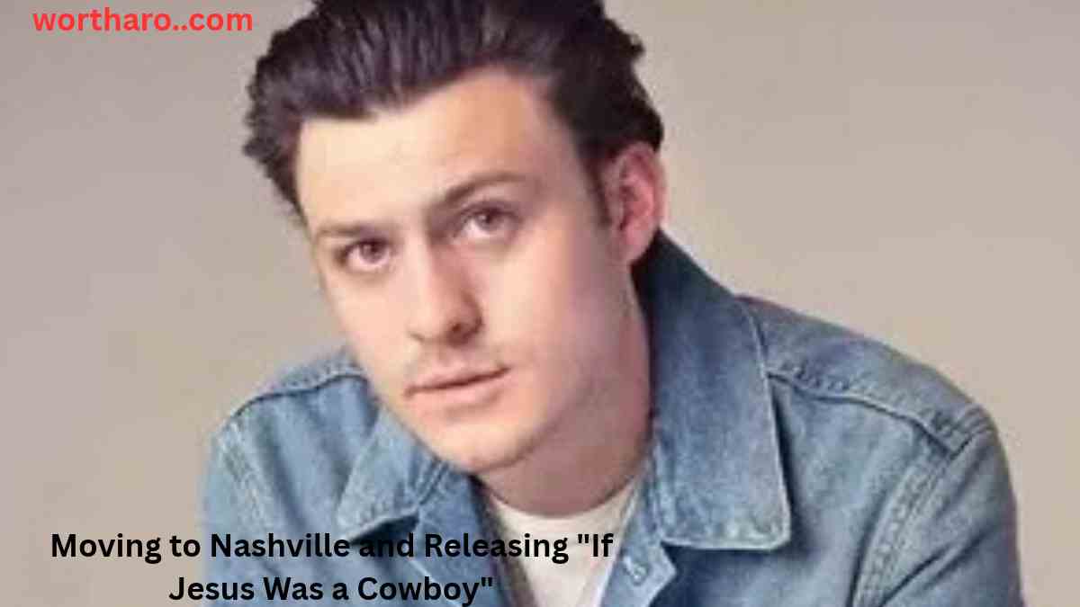 Logan Crosby in a denim jacket during his Nashville music journey