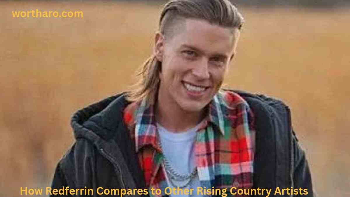Redferrin smiling in a plaid shirt and jacket while highlighting his country music career and Redferrin Net Worth