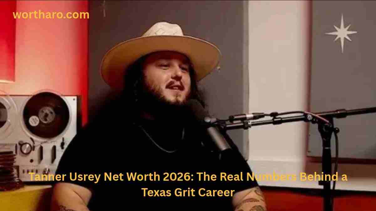 Tanner Usrey speaking into a microphone while discussing his music career and Tanner Usrey Net Worth